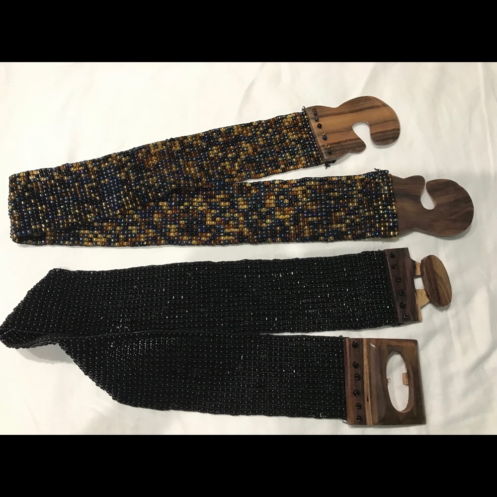 two beaded belts